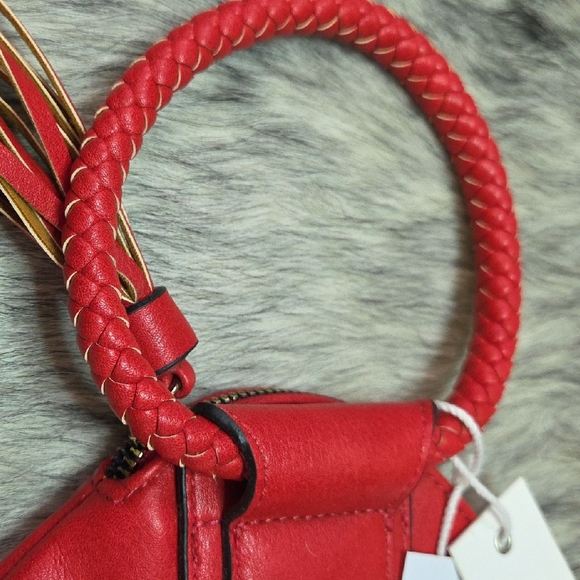 NWT Red Vegan Leather Clutch - Picture 4 of 7